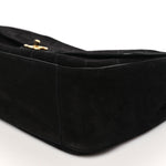 Suede Calfskin Small Souplissimo Maxi Flap Black