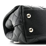Caviar Quilted Extra Mini Coco Handle Flap Black