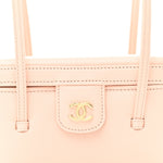 Shiny Caviar Preppy Coco Long Vanity With Strap  Light Pink