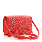 Calfskin Arabesque Studded Franca Crossbody Piment