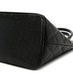 Caviar Quilted Medallion Tote Black