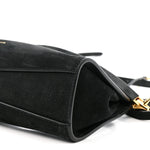 Suede Le Click East West Small Bag Black