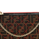 Zucca Quilted Pochette Tobacco Red