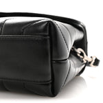 Calfskin Y Quilted Monogram Toy Loulou Crossbody Bag Black