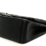 Lambskin Quilted Maxi Double Flap Black