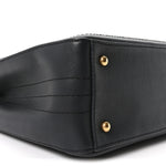 Bullskin Stitched Bi-Color Medium Shopping Tote Black
