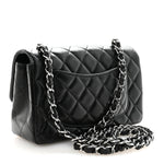 Lambskin Quilted Mini Rectangular Flap Black
