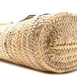 Raffia Basket Tote Bag Natural White