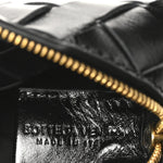 Polished Nappa Intrecciato Metallic Knot Mini Loop Camera Bag Black