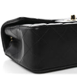 Lambskin Quilted Mini Rectangular Flap Black