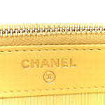 Caviar Quilted CC Filigree Clutch With Chain Yellow
