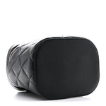 Lambskin Quilted Trendy Vanity Case Black