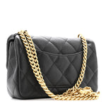 Caviar Quilted Mini Sweetheart Rectangular Flap Black