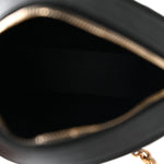 Grain De Poudre Matelasse Chevron Quilted Round Vinyle Camera Bag Black