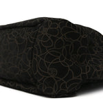 Suede Camellia Hobo Bag Black