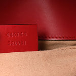 Calfskin Matelasse Mini GG Marmont Shoulder Bag Hibiscus Red