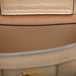 Textured Dollar Calfskin Web Mini Diana Tote Bag Oatmeal Vintage Green