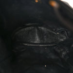 Lambskin Quilted Drawstring Backpack Black