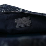 Denim Monogram Web Belt Bag Blue Multicolor