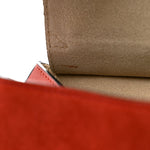 Suede Smooth Calfskin Drew Shoulder Bag Poppy