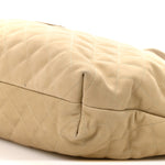 Nubuck Suede Quilted Maxi Icare Shopping Tote Safari Beige
