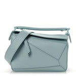 Calfskin Small Puzzle Bag Aquamarine
