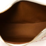 Canvas Calfskin Ava Triomphe Shoulder Bag Red