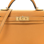 Chevre Chamkila Mini Kelly Sellier 20 Jaune D'or