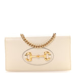 Boarded Plutone Calfskin Horsebit 1955 Wallet On Chain Mystic White