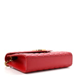 Grain De Poudre Textured Mixed Matelasse Triquilt Medium Monogram Satchel New Red
