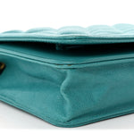 Caviar Quilted Boy Wallet On Chain WOC Light Blue