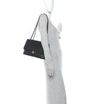 Caviar Quilted Jumbo Single Flap Black