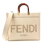 Vitello King Plexiglass Medium Fendi Sunshine Shopper Tote White Ice