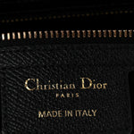 Grained Calfskin Saddle Bag With Strap Black
