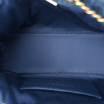 Washed Denim Quilted Mini Chanel 25 Handbag Blue