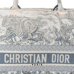Gradient Canvas Embroidered Large Dioriviera Toile De Jouy Book Tote Blue