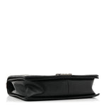 Calfskin Quilted Large Boy Flap Black