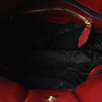 Lambskin Whipstitch Medium Tote Burgundy