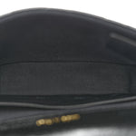 Shiny Crumpled Lambskin Quilted Mini Giant CC Flap Black