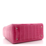 Alligator Medium Lady Dior Pink