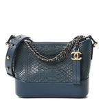 Snakeskin Small Gabrielle Hobo Blue