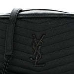 Grain De Poudre Matelasse Monochrome Monogram Mini Lou Camera Bag Black