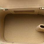 Lambskin Quilted Pearl Crush Mini Vanity Case With Chain Light Green