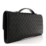 Nappa Intrecciato Long Andiamo Top Handle Clutch Black