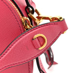 Saffiano Lux Odette Crossbody Magenta