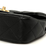 Caviar Quilted Mini Sweetheart Rectangular Flap Black