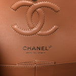 Lambskin Quilted Small Double Flap Brown