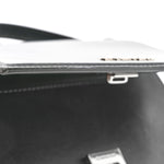 Calfskin Mini Pandora Box Logo Strap Crossbody Bag Black