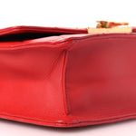 Lambskin Quilted Large Golden Class Flap Red