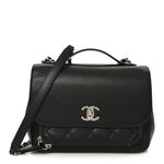 Caviar Quilted Medium Business Affinity Flap Black